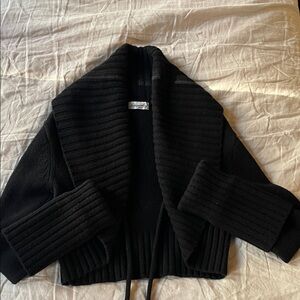 Temperley London Wool Black Ribbed Sweater